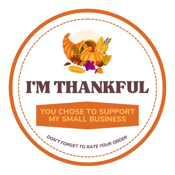 Made By Me Other - 24CT Thanksgiving Small Business Sticker